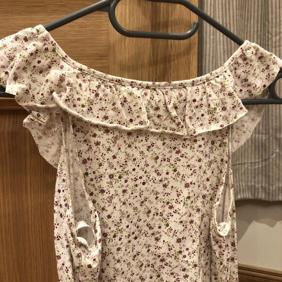 Dorothy Perkins Top Size 10 White Flowers - Picture 3 of 4